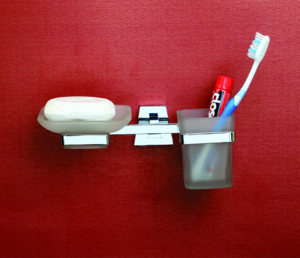 1309 soap dish and tumbler