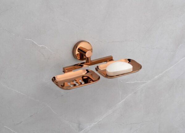 308 Dual Soap Dish Rose Gold
