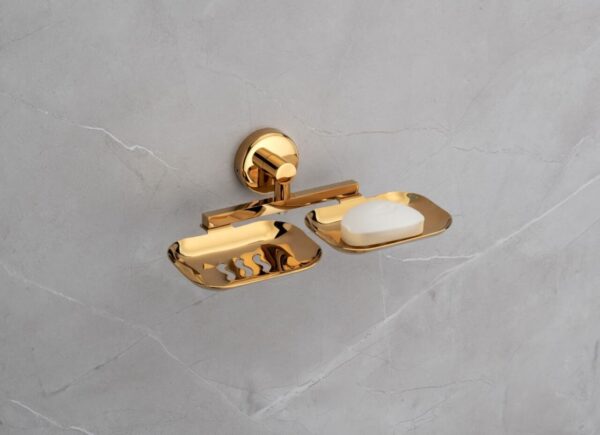 308 Dual Soap Dish Gold