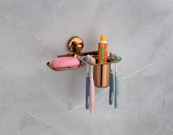 309 Soap dish + tumbler Rose Gold