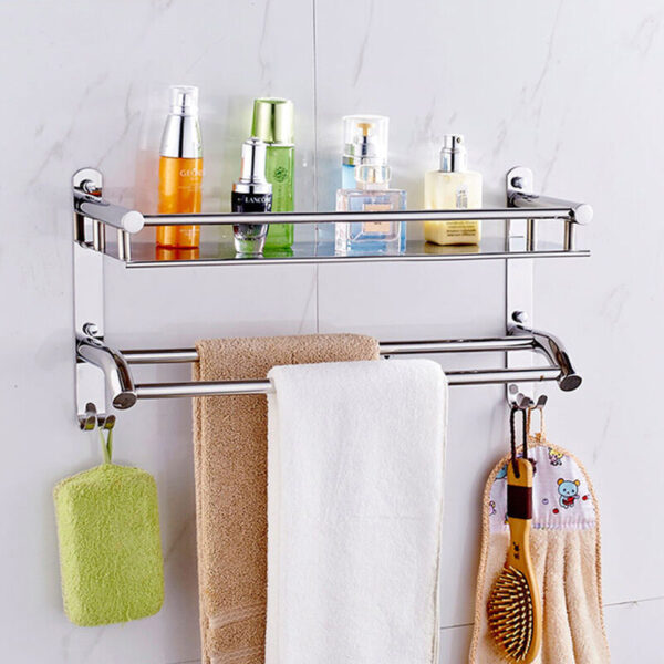1 Layer Bathroom Shelf - Silver